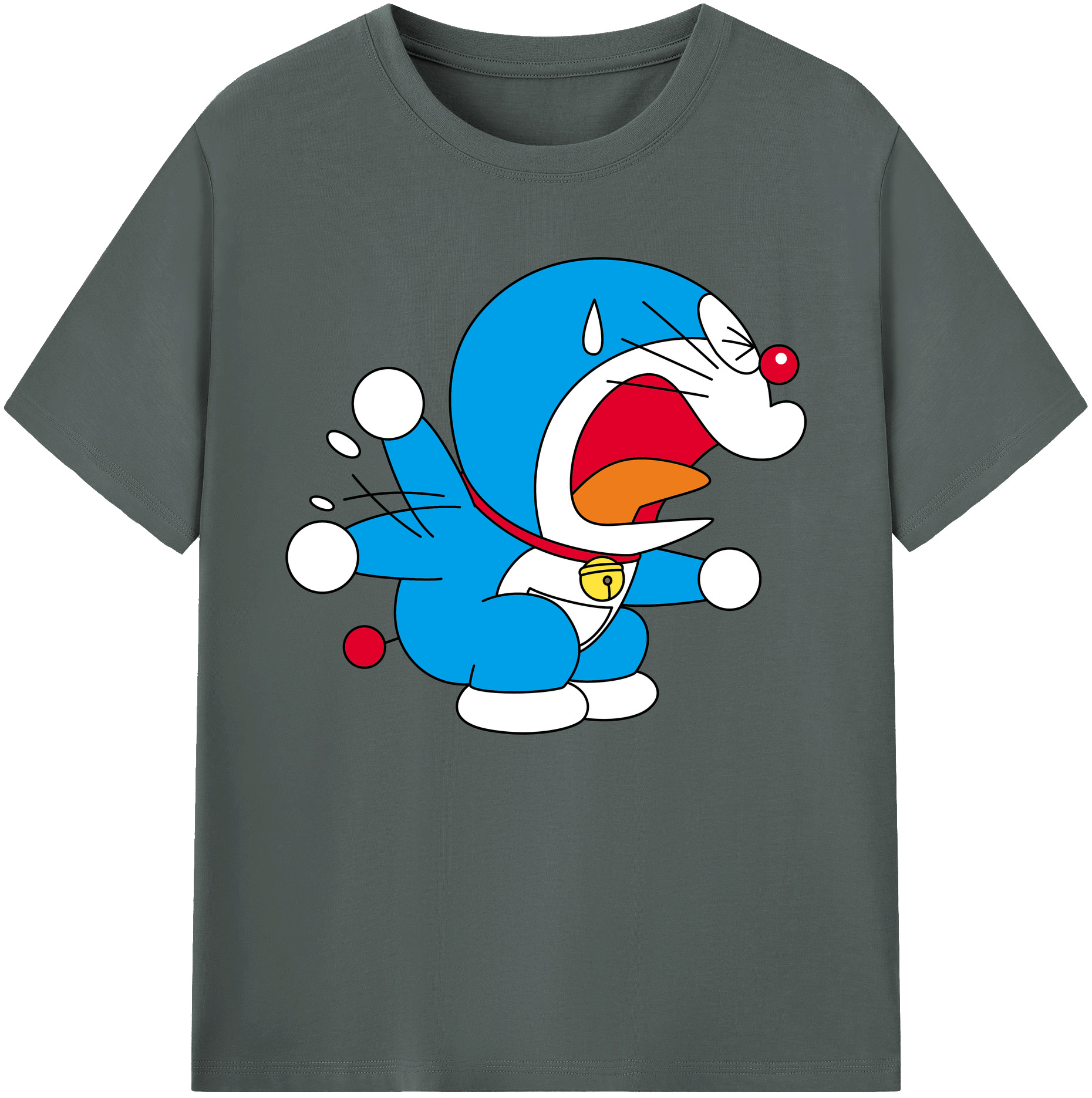 （画像用） ドラえもん Doraemon 綿100％ メンズ半袖Tシャツ｜肌触りやわらか＆通気性